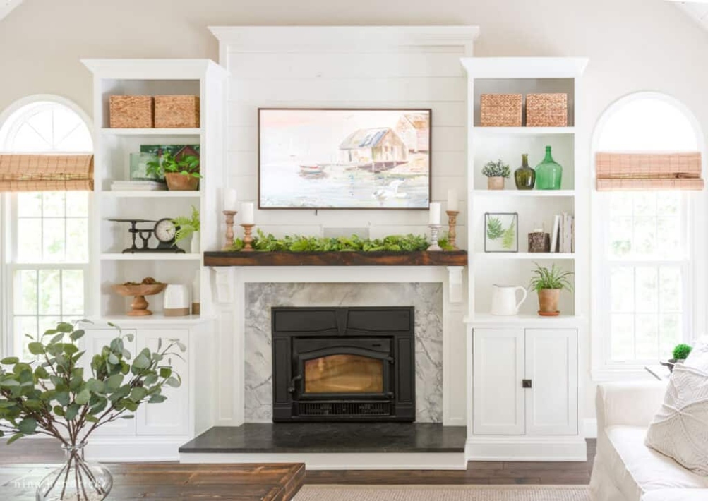 Niche Utama 1 Mantel Decorating With A TV:  Ideas And Tips — Nina Hendrick