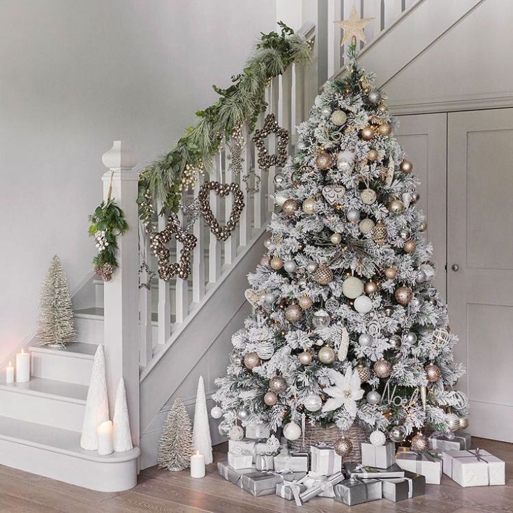 Niche Utama 2  White Winter Wonderland Christmas Tree Decor Ideas That